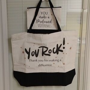 New canvas tote and small bag